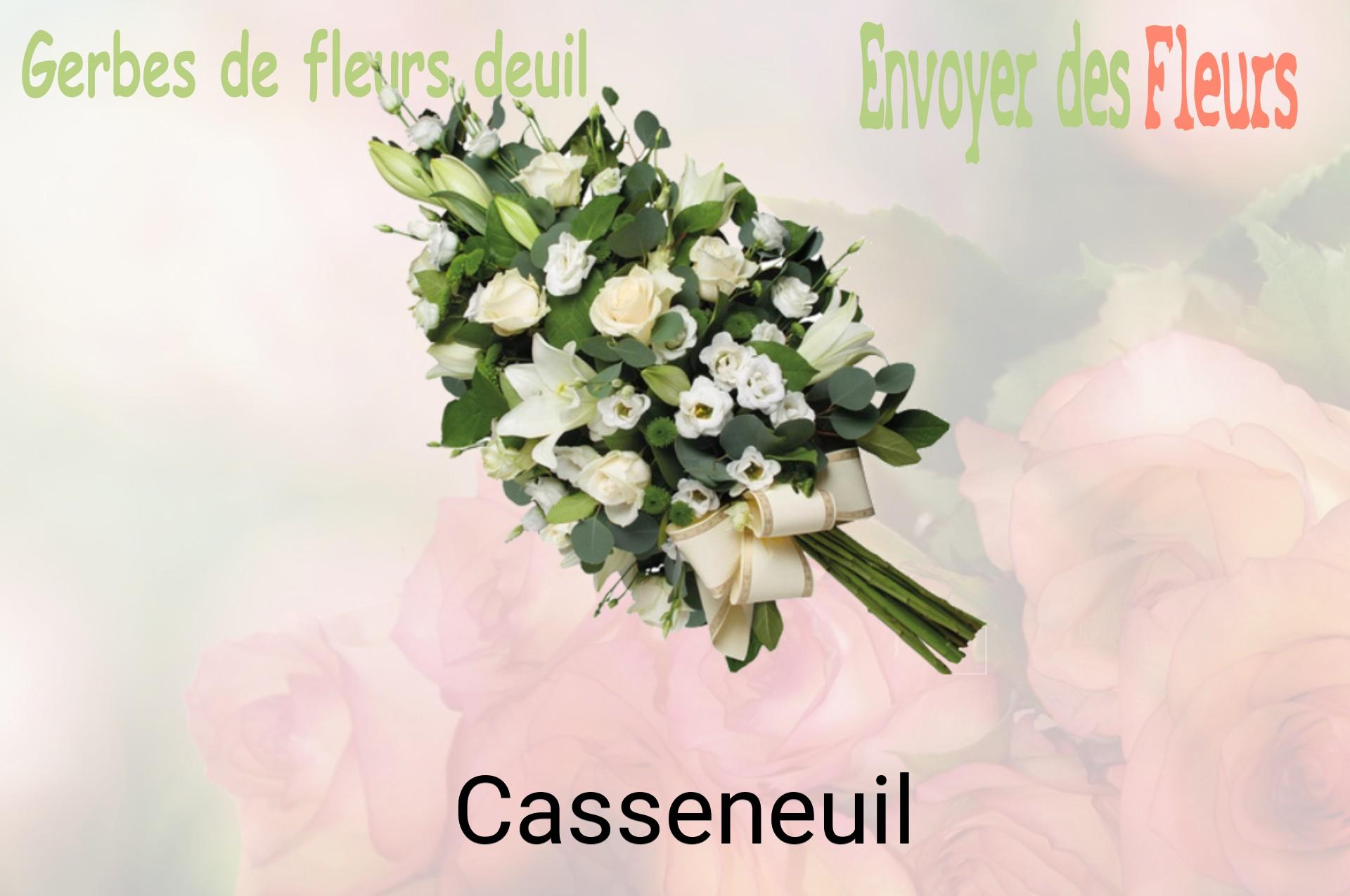 Gerbe de fleurs de deuil livrée à Casseneuil